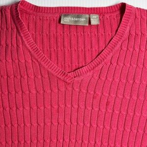 Croft & Barrow Fuchsia Cable Knit Top
